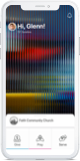 A preview of FaithStreet's mobile app